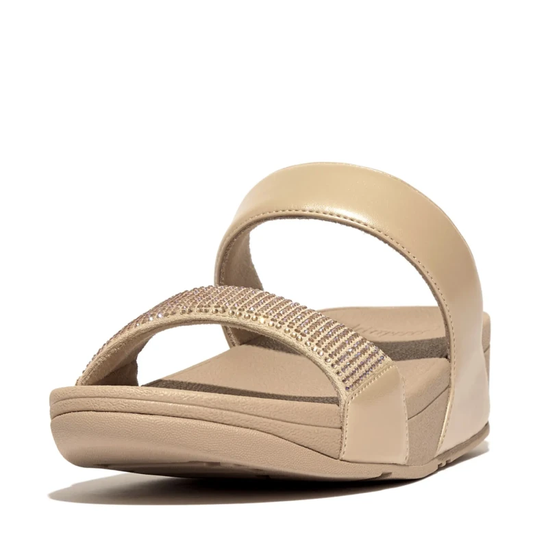 Image of FitFlop Wedge mules For Her FitFlop Lulu Slide Beige Female 40