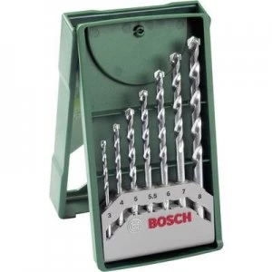 Image of Bosch Accessories Promoline 2607019581 Masonry twist drill bit set 7 Piece 3 mm, 4 mm, 5 mm, 5.5 mm, 6 mm, 7 mm, 8mm Cylinder shank 1 Set