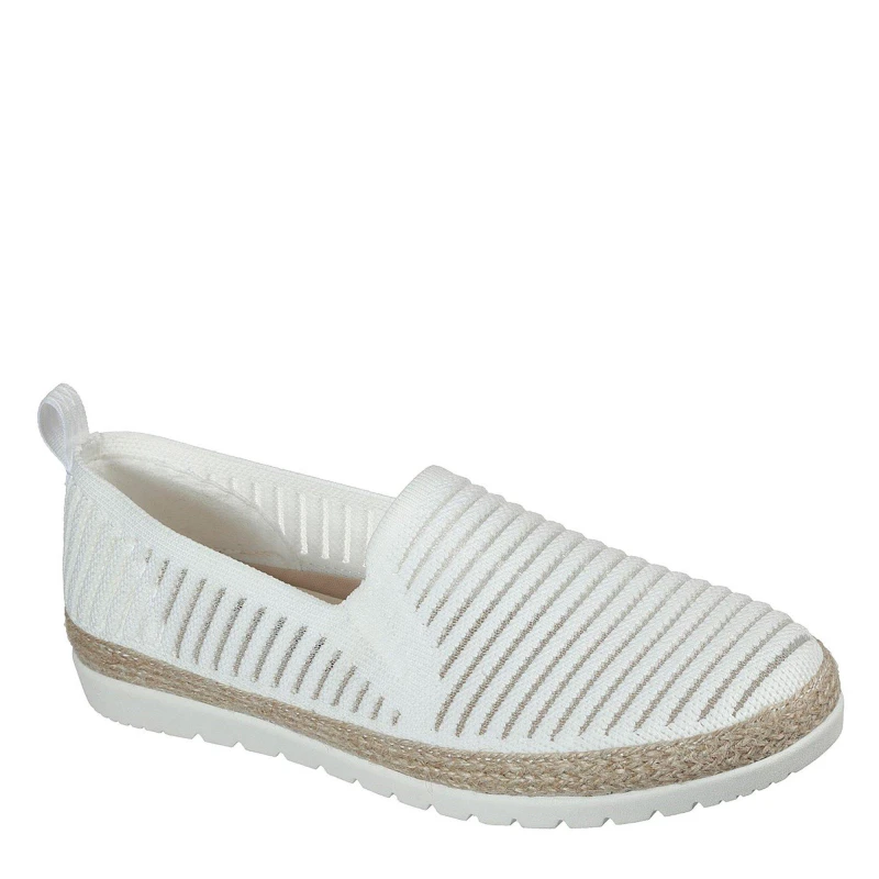 Image of Skechers Engineered Knit Slip On W Memory Fo Trainers Womens - White White 3