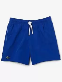 Image of Lacoste Boys Essential Swim Shorts - Blue Size Age: 16 Years