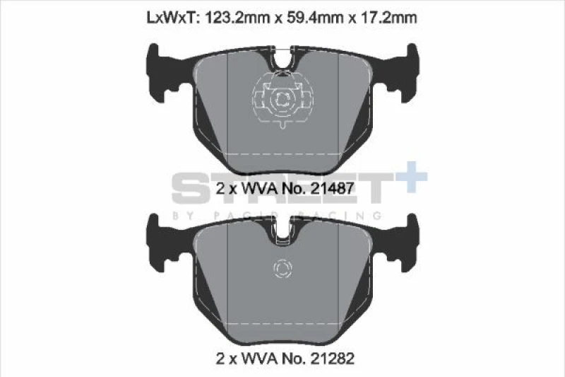 Image of PAGID Racing T8223SP2001 Brake pad set STREET+ Brake Pad Set,disc brake (402)