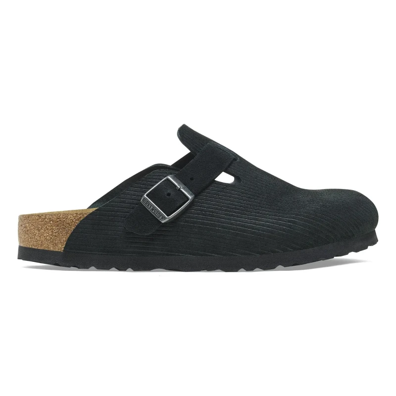 Image of Birkenstock Suede clogs Birkenstock Boston Noir Unisex 38 Etroit