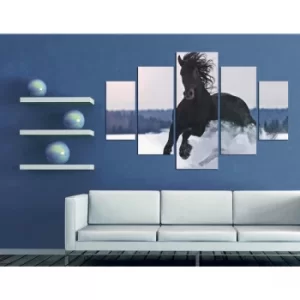 Image of ST079 Multicolor Decorative MDF Painting (5 Pieces)