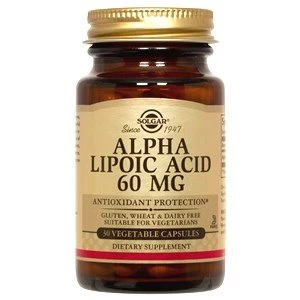 image of Solgar Alpha Lipoic Acid 60mg Vegetable Capsules 30 Vegicaps