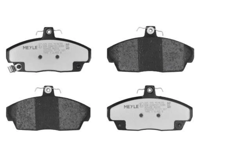 Image of MEYLE 025 215 1518/PD Brake pad set Front Axle, with acoustic wear warning, MEYLE-PD Quality, with anti-squeak plate Brake Pad Set,disc brake (402)