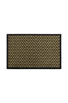 image of Vienna Rubber Backed Scraper Doormat 60x90cm Zigzag