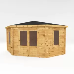 Image of Mercia 4m x 4m Corner Log Cabin 28mm