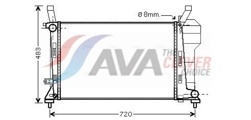 Image of Engine radiator AVA COOLING SYSTEMS MSA2363