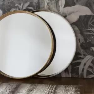 Image of Gallery Interiors Harvey Round Mirror Silver