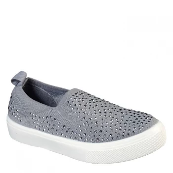 Image of Skechers Pop Stud Junior Girls Trainers - Grey