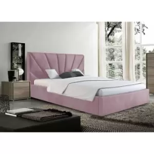 Image of Envisage Trade - Hamini Upholstered Beds - Plush Velvet, Super King Size Frame, Pink - Pink