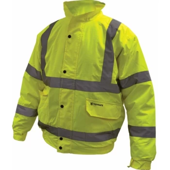Image of EN471 CL3 High Visibility Yellow Bomber Jackets - 2XL - Tuffsafe