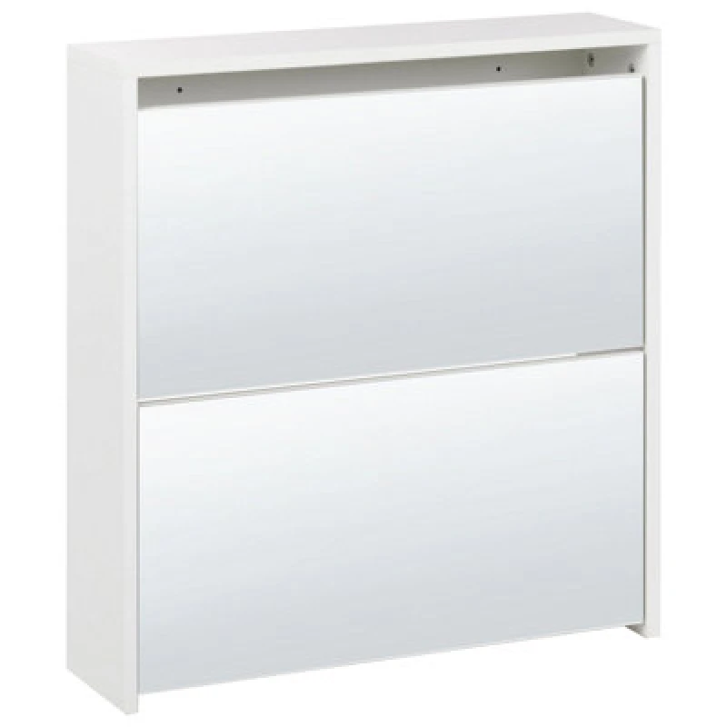 Image of Beliani Shoe Storage Cabinet Midfield With Storage White
