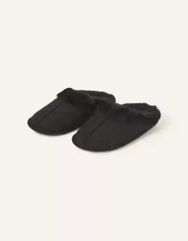 Image of Accessorize Womens Faux Fur Mule Slippers Black, Size: S
