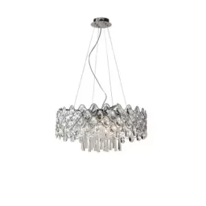 Image of Kenzie Pendant 16 Light G4 Polished Chrome/Crystal, NOT LED/CFL Compatible
