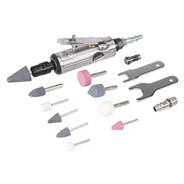 Image of Silverline Air Die Grinder Kit 15pce - 160mm