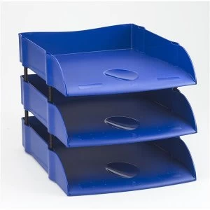 Image of Avery Desktop Range DR100 EcoFriendly Self Stacking Letter Tray Blue