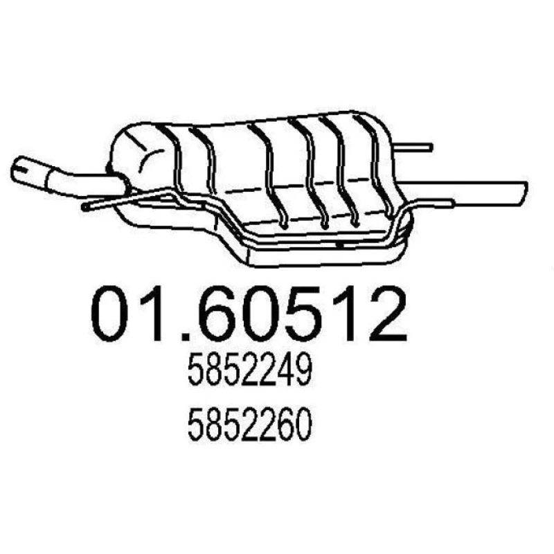 Image of MTS 01.60512 Rear silencer End Silencer (3437)