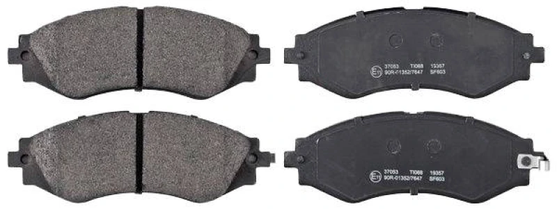 Image of A.B.S. 37053 Brake pad set with acoustic wear warning Brake Pad Set,disc brake (402)