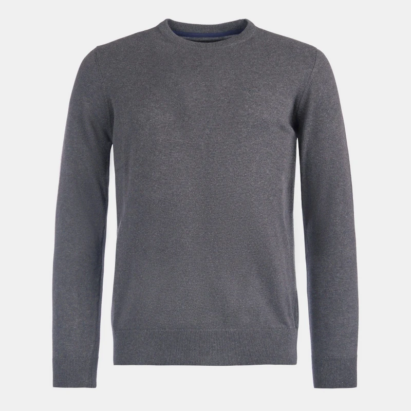 Image of Barbour Mens Crew Neck Sweater Charcoal male 2XL