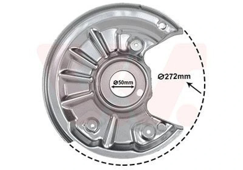Image of VAN WEZEL Brake disc backing plate VAN WEZEL 5766376