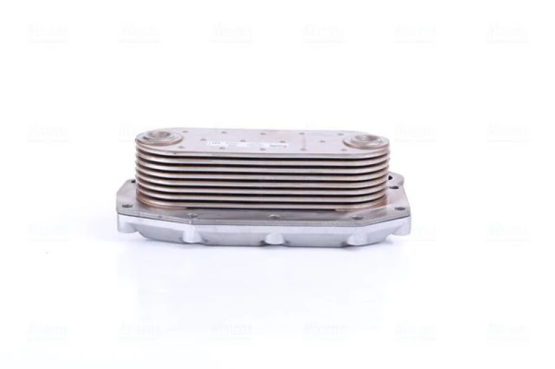 Image of NISSENS 91141 Oil Cooler ** FIRST FIT ** with gaskets/seals, without filter Steel Oil Cooler,engine oil (469)