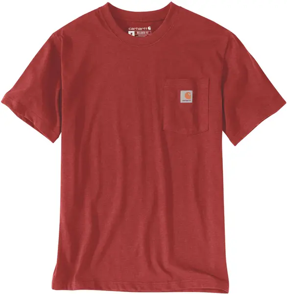 Image of Carhartt Workwear Pocket T-Shirt, red-yellow, Size 2XL