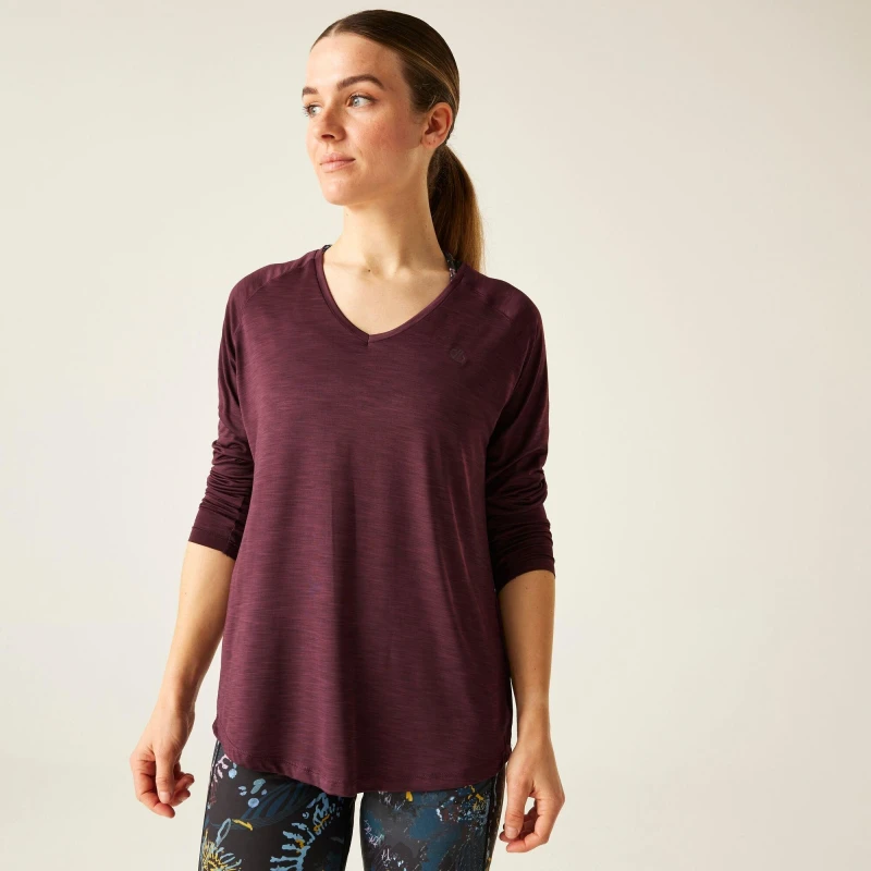 Image of Womens long sleeve V-neck top Dare 2B Discern Violet Female 36