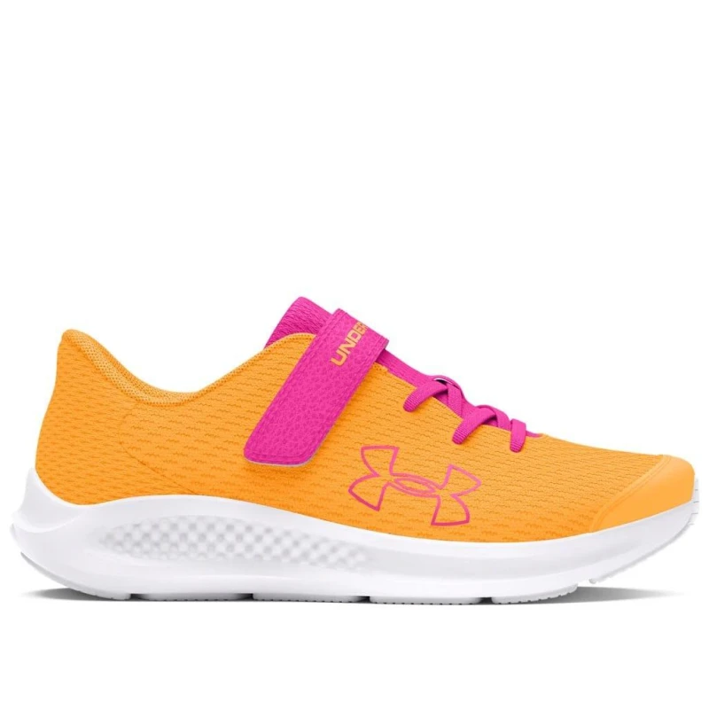Image of Under Armour Gps Pursuit 3 Bl Ac Visual Running Shoes - Orange Orange 13.5 child