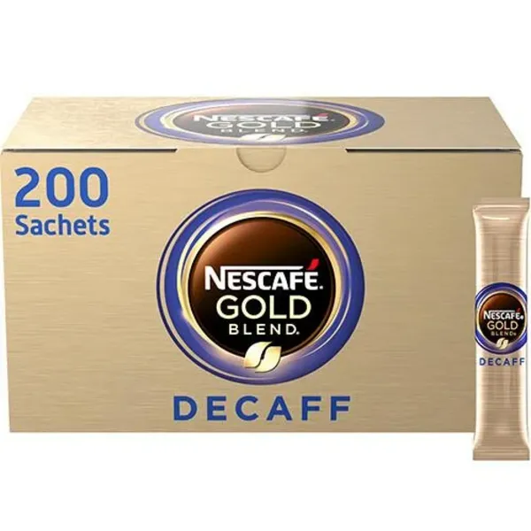 Image of Nescafe Gold Blend Decaff Coffee 200 Sachets