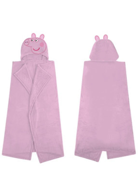 Image of Peppa Pig Hooded 3D Fleece Throw Blanket