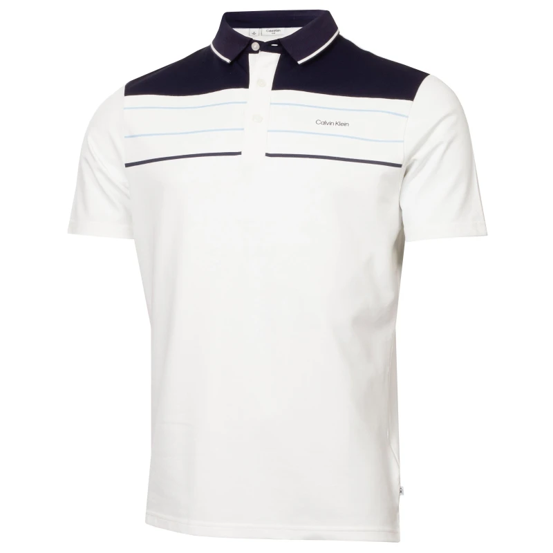 Image of Calvin Klein Golf G Fairway Polo Short Sleeve Performance Polos Medium White 36107627390