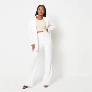 Missguided Tall Tailored Wide Leg Trousers - White