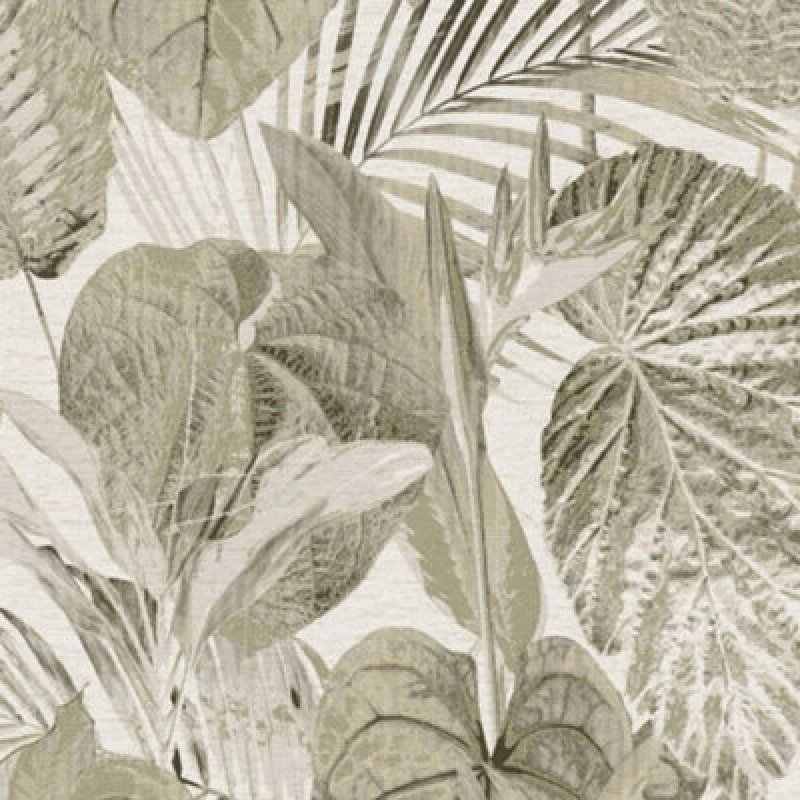 Image of As Creation Famous Garden Beige & Brown Palm Leaf Tropical Wallpaper 39355-1