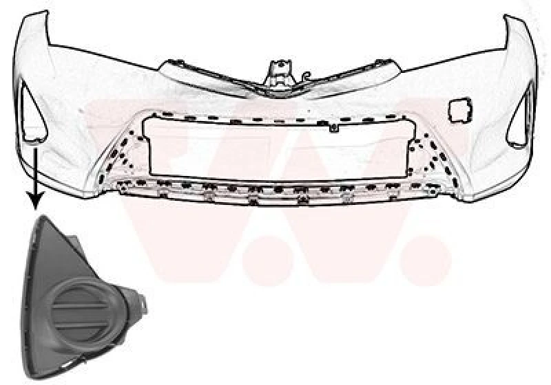 Image of VAN WEZEL Bumper grill VAN WEZEL 5407594