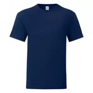 image of Fruit Of The Loom Mens Iconic T-Shirt (Pack Of 5) (XXL) (Navy)