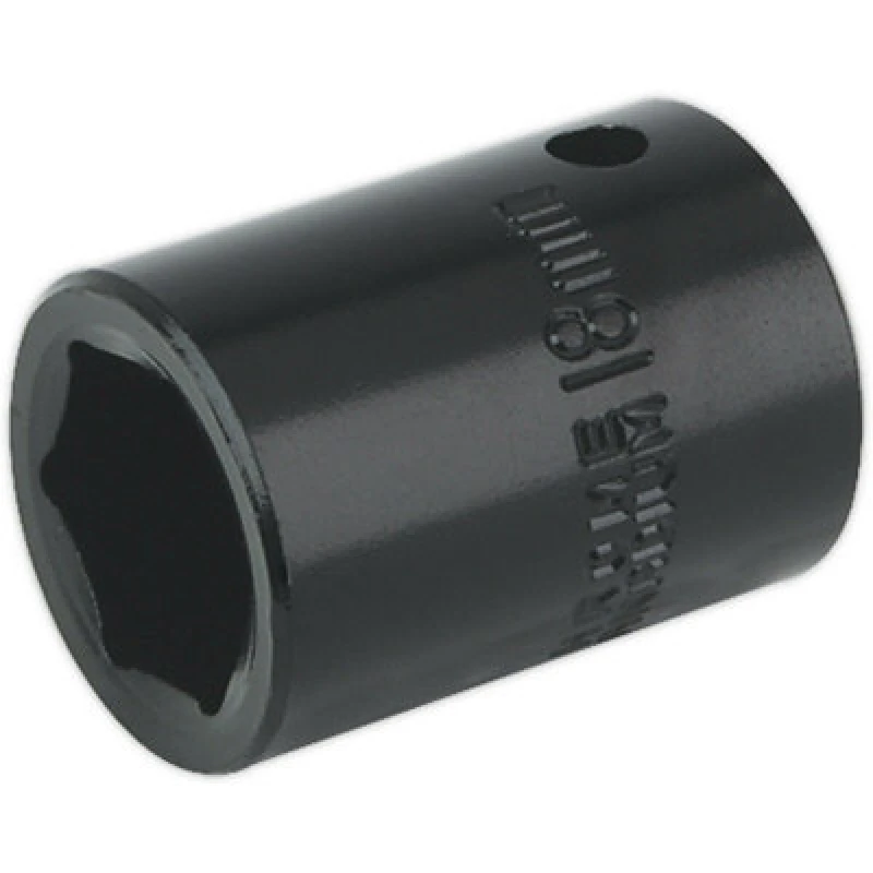 Image of Loops 18mm Forged Impact Socket - 1/2 Inch Sq Drive - Chrome-Vanadium Wrench Socket Multi