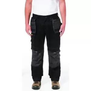 image of CAT Workwear Mens H2O Defender Reflective Durable Work Trousers Pants 38R - Waist 38', Inside Leg 32'