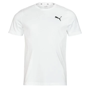 image of Puma ESS LOGO TEE mens T shirt in White - Sizes L,M,S,XL,XXL