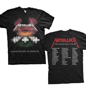 image of Metallica - Master of Puppets European Tour '86. Mens Medium T-Shirt - Black