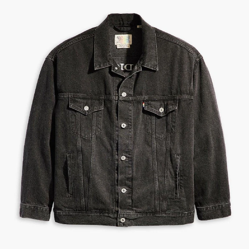 Image of Levis Mens Super Puffer Denim Jacket Heavens Here male M