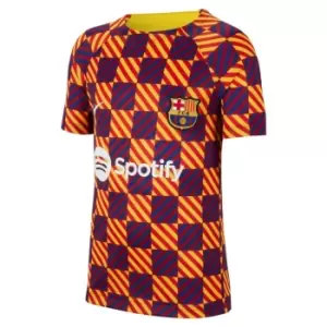 image of Nike Barcelona Pre Match Top Juniors - Yellow