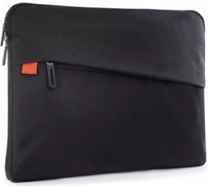 image of Gamechange 15" Macbook Pro Notebook Sleeve Case Black Smooth Design Lines Angled Exterior Front Pocket