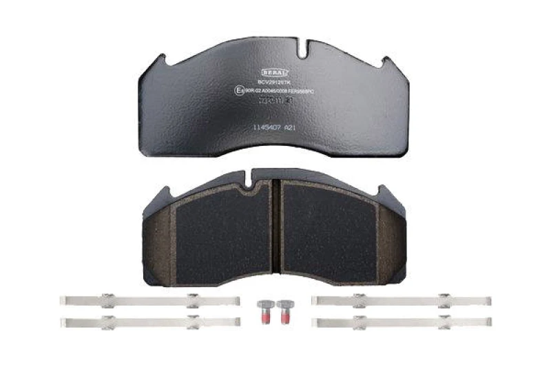 Image of BERAL BCV29125TK Brake pad set not prepared for wear warning indicator, with accessories Brake Pad Set,disc brake (402)