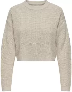 Image of Only ONLMALAVI L/S CROPPED JUMPER KNT Knit jumper beige
