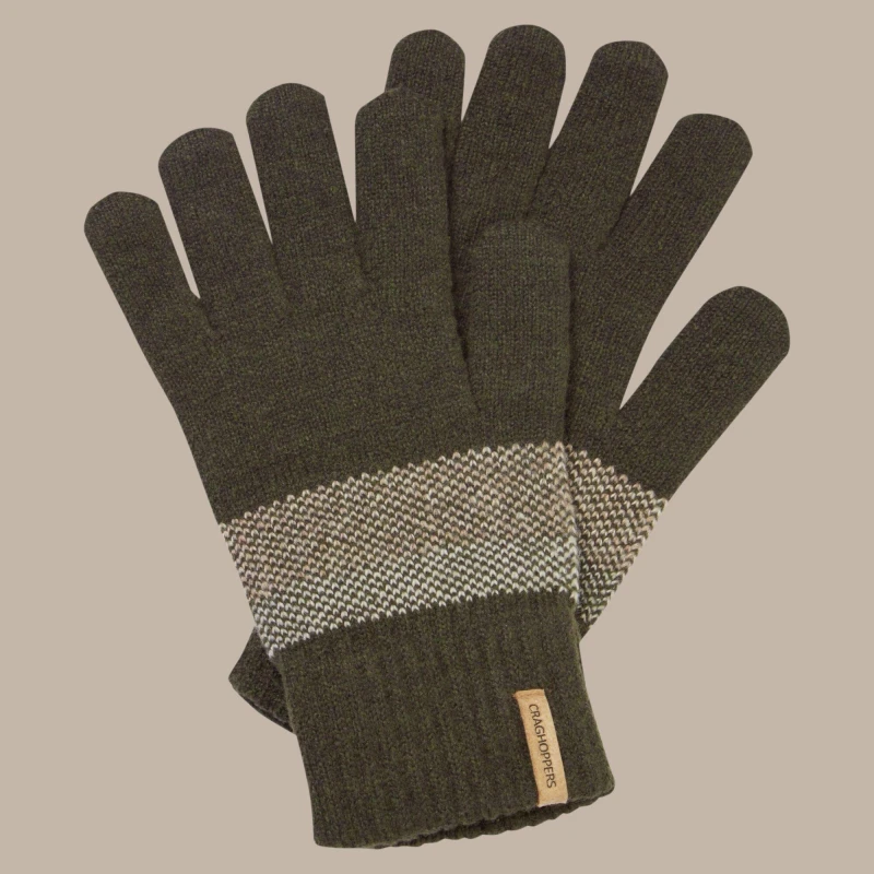 Image of Craghoppers Craghoppers Men Forster Knitted Glove in Black Size: Small/Large Black S/M Male 5063260075039