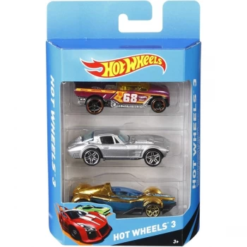 image of Hot Wheels - Set Of 3 Cars (1 At Random)