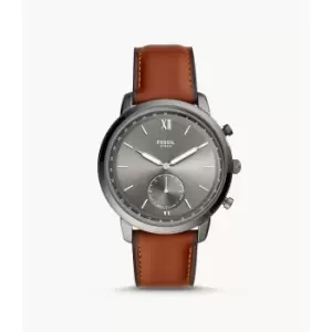 image of Fossil Mens Hybrid Smartwatch Neutra Amber Leather - Brown