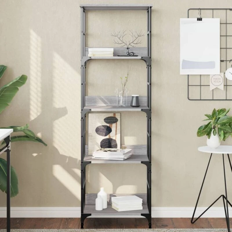 Image of VIDAXL Bookshelf Grey Sonoma 50x33x153cm Engineered Wood Vidaxl 8721012124387