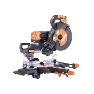 image of Evolution R255SMS-DB+ Multi-Material Sliding Mitre Saw 255mm 2000W 240V